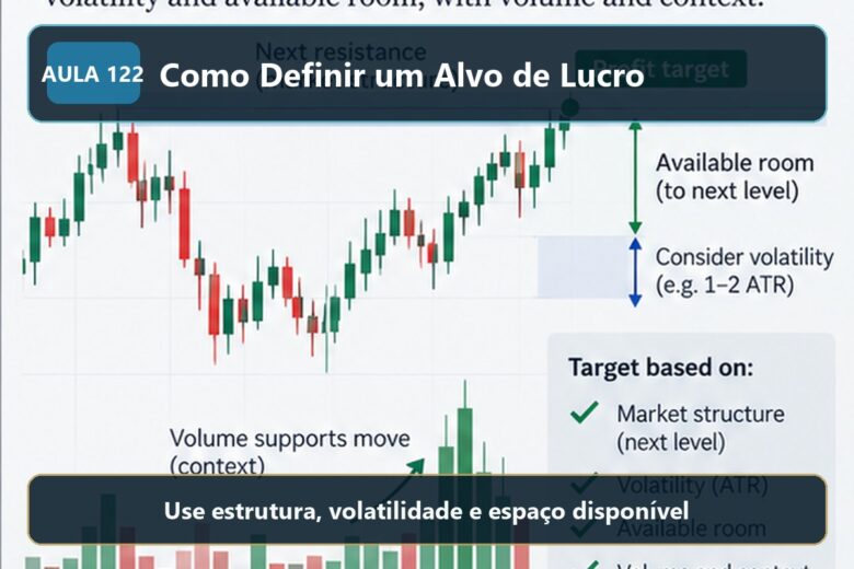 Imagem informativa exclusiva para Aula 122 — Como Definir um Alvo de Lucro