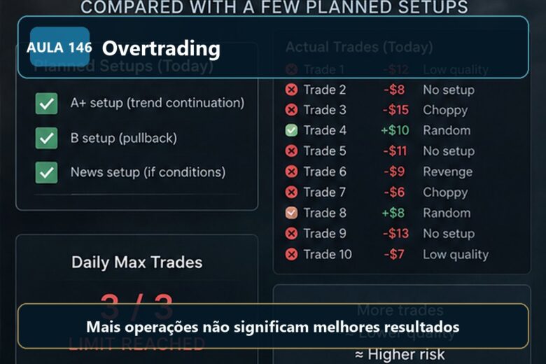 Imagem informativa exclusiva para Aula 146 — Overtrading