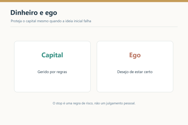 Capital gerido por regras é comparado ao desejo de estar certo, separando dinheiro de ego.