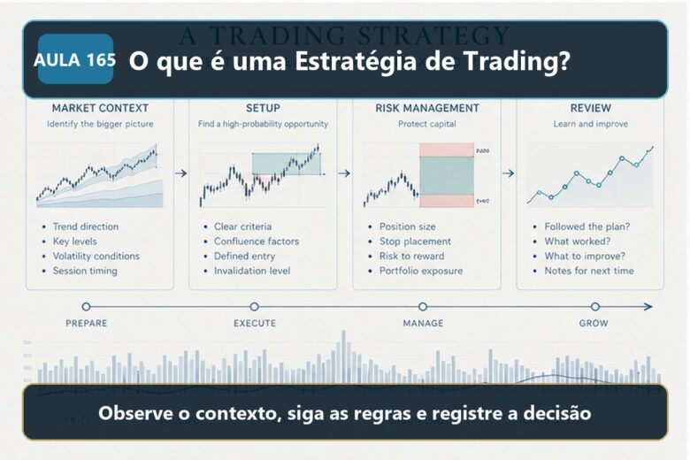 Imagem informativa exclusiva para Aula 165 — O que é uma Estratégia de Trading?