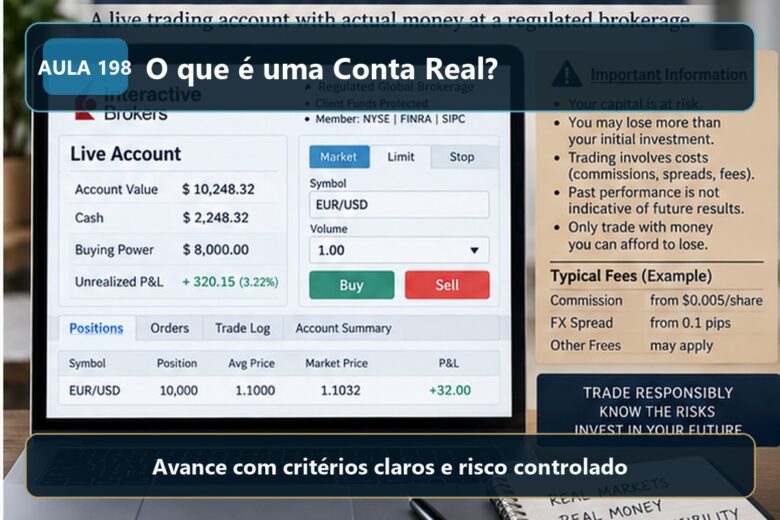 Imagem informativa exclusiva para Aula 198 — O que é uma Conta Real?