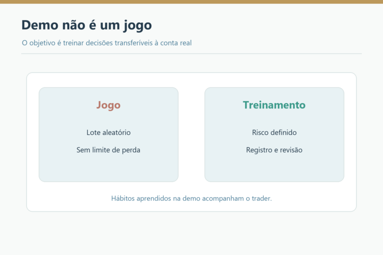 Comparação entre operação aleatória e treino de regras com risco definido.