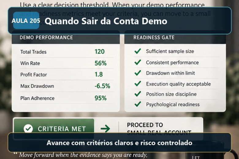 Imagem informativa exclusiva para Aula 205 — Quando Sair da Conta Demo