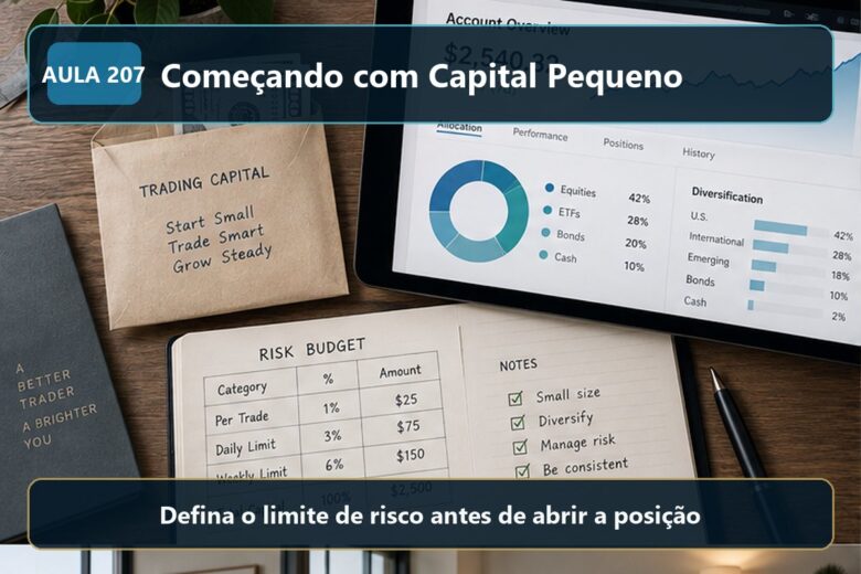 Imagem informativa exclusiva para Aula 207 — Começando com Capital Pequeno