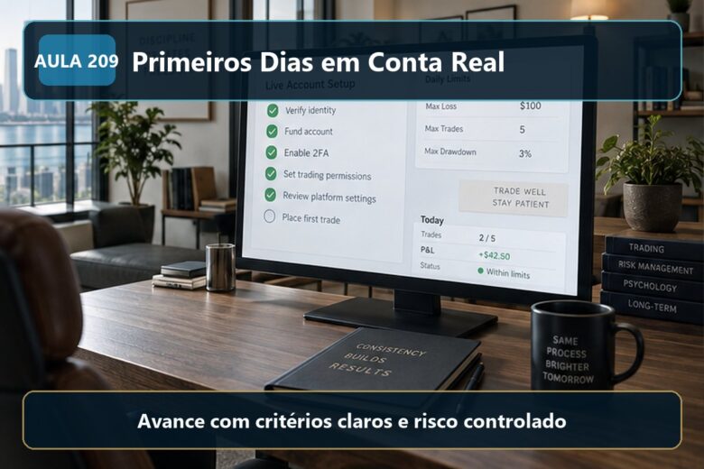 Imagem informativa exclusiva para Aula 209 — Primeiros Dias em Conta Real