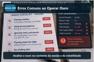 Imagem informativa exclusiva para Aula 249 — Erros Comuns ao Operar Ouro