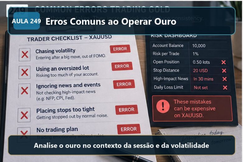 Imagem informativa exclusiva para Aula 249 — Erros Comuns ao Operar Ouro