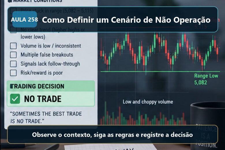 Imagem informativa exclusiva para Aula 258 — Como Definir um Cenário de Não Operação