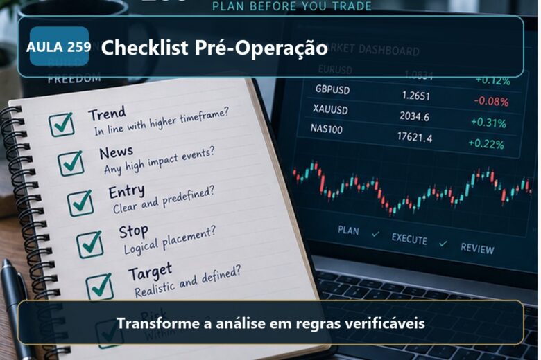 Imagem informativa exclusiva para Aula 259 — Checklist Pré-Operação