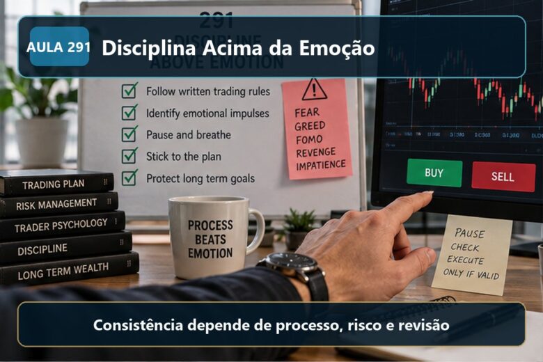 Imagem informativa exclusiva para Aula 291 — Disciplina Acima da Emoção