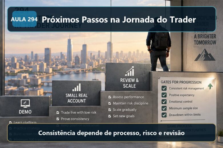 Imagem informativa exclusiva para Aula 294 — Próximos Passos na Jornada do Trader
