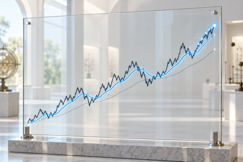Média móvel exponencial acompanha as mudanças recentes do preço mais de perto que uma linha média lenta.